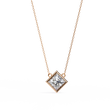 Kite Set Princess Lab Grown Diamond Pendant with Full Bezel Setting - View 3