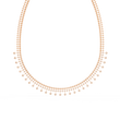 Lab Grown Diamond Fringe Tennis Necklace with Princess Shape Drops - View 9