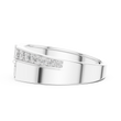 Round Cut Lab Grown Diamond Men's Split Circle Medallion Statement Band - View 12