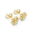Celestial Swirl Round Moissanite Diamond Cluster Stud Earrings with Radiant Circular Brilliance - View 4
