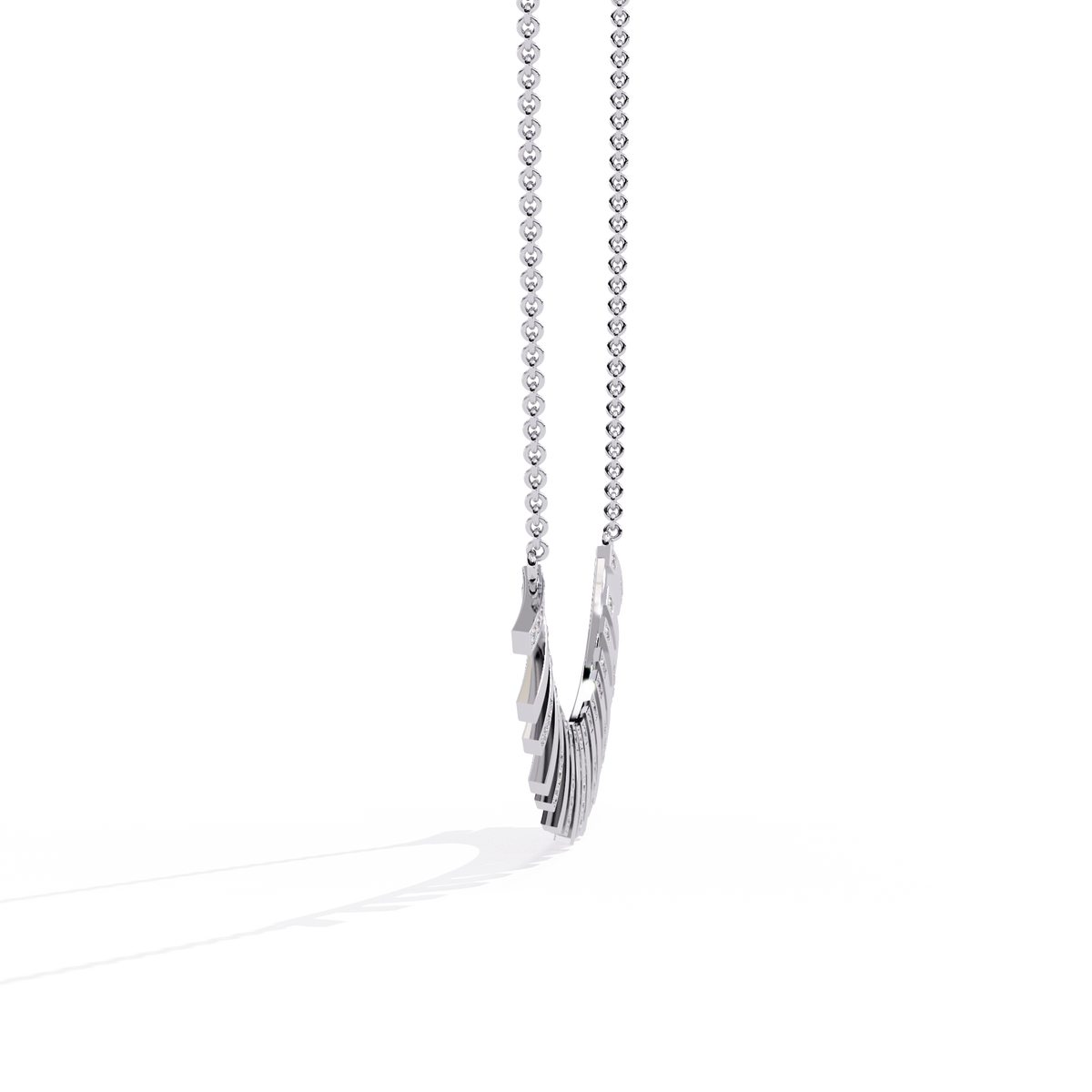 Geometric Lab Grown Diamond Fringe Statement Necklace - View 7