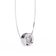 Round Moissanite Diamond Miracle Plate Bezel Set Circular Pendant - View 7