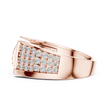 Round Cut Lab Grown Diamond Men's Rectangular Center Pave Statement Band - View 11