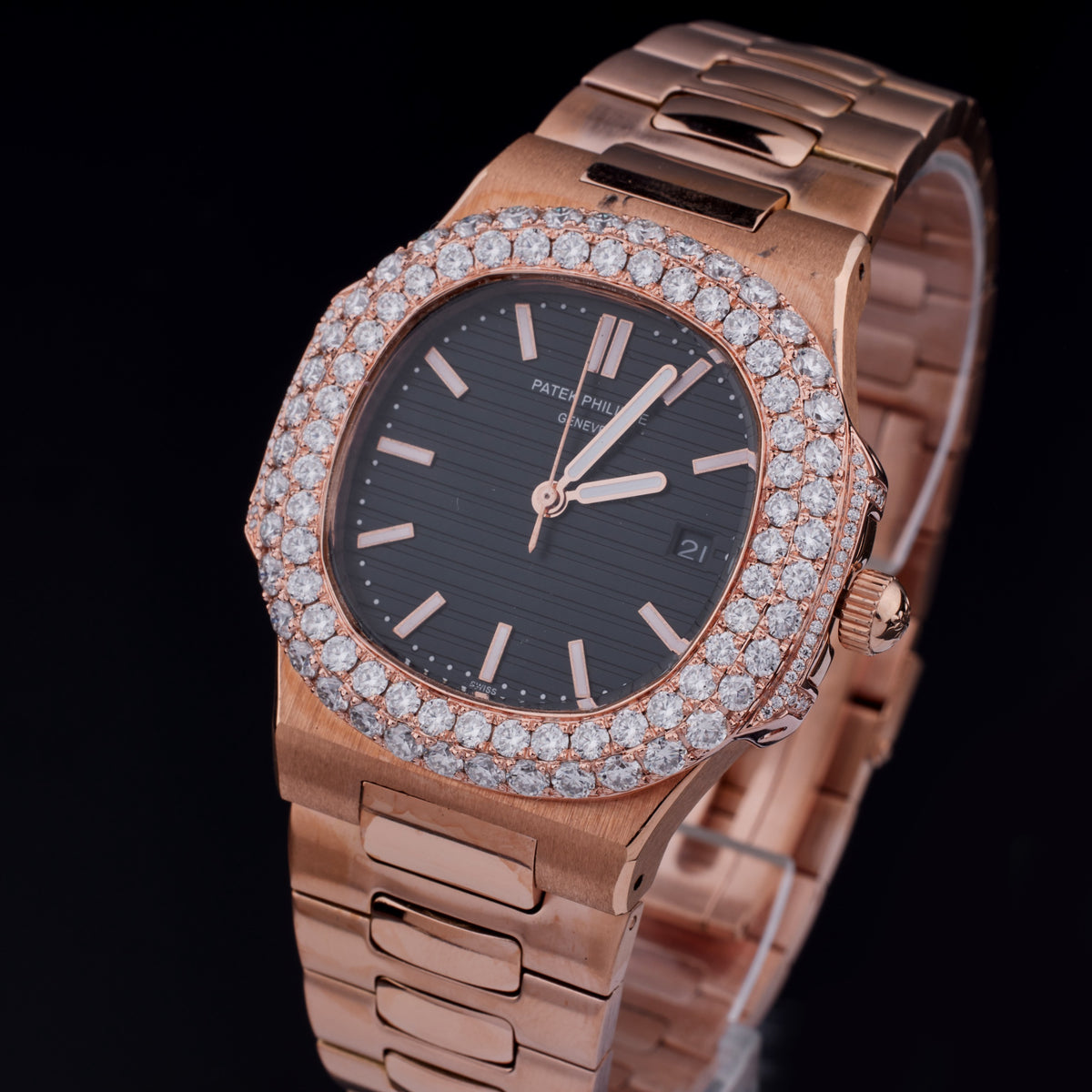 Moissanite Diamond Legacy Collection Rose Gold And Platinum Luxury Timepieces Crafted for Ultimate Prestige - View 3
