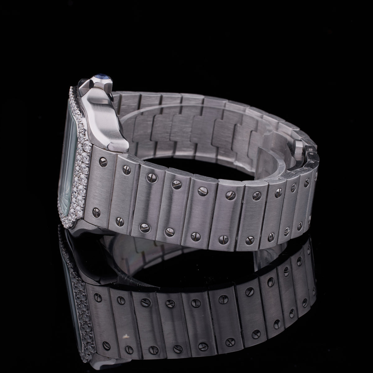 Moissanite Diamond Prestige Collection White Ice Luxury Watch Duo - View 4