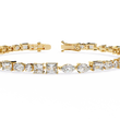 Multi Shape Mixed Cut Lab Diamond Tennis Bracelet For Women - View 2