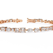 Multi Shape Mixed Cut Lab Diamond Tennis Bracelet For Women - View 3
