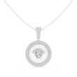 Circular Mythological Emblem Statement Charm Pendant Round Moissanite Diamond - View 3