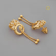 Floral Crown Geometric Silhouette Everyday Moissanite Diamond Earrings Featuring Accent - View 3
