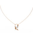 Nature Inspired Marquise Moissanite Diamond Leafy Pendant - View 3