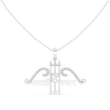 Spiritual Jai Shree Shyam Bow Arrow Om Lab Grown Diamond Pendant - View 3