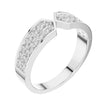 Round Cut Lab Grown Diamond Men's Hourglass Chevron Point Statement Ring - View 6