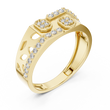 Round Cut Moissanite Diamond Men's Organic Openwork Cutout Architectural Wedding Ring - View 4
