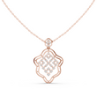 Openwork Quatrefoil Lab Grown Diamond Pattern Necklace - View 2