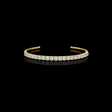 Open Cuff Round Lab Diamond Bracelet for Women