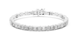Emerald Cut Moissanite Diamond Contemporary Tennis Bracelet - View 3