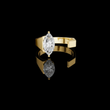 Marquise Cut Lab Grown Diamond Men's Open Gap Solitaire Ring