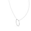 U Shape Hardware Pattern Statement Pendant with Round Lab Grown Diamond - View 12