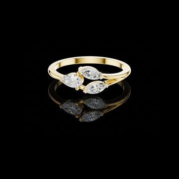 Pear And Double Marquise Lab Diamond Band Ring
