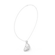 Three Leaf Floret Layering Pendant Encrusted with Multi Moissanite Diamond - View 9