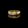 Round Cut Moissanite Diamond Men's Single Row Channel Accent Gold Ring