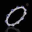 Oval Blue Lab Diamond Sapphire Infinity Link Bracelet - View 10