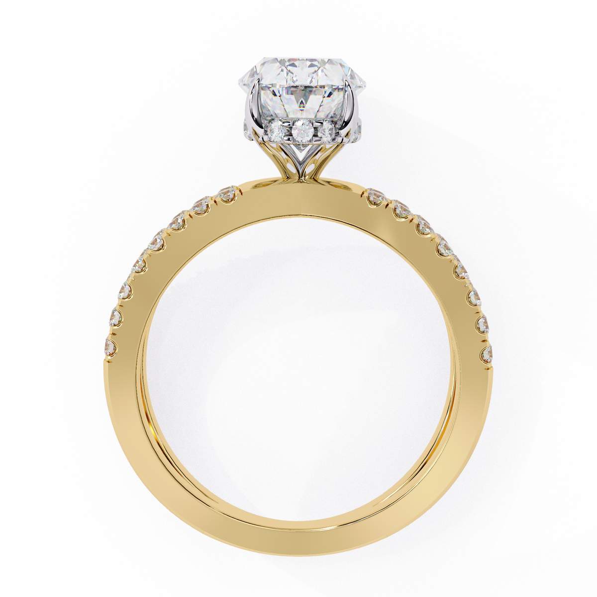 Gold ring with a diamond 