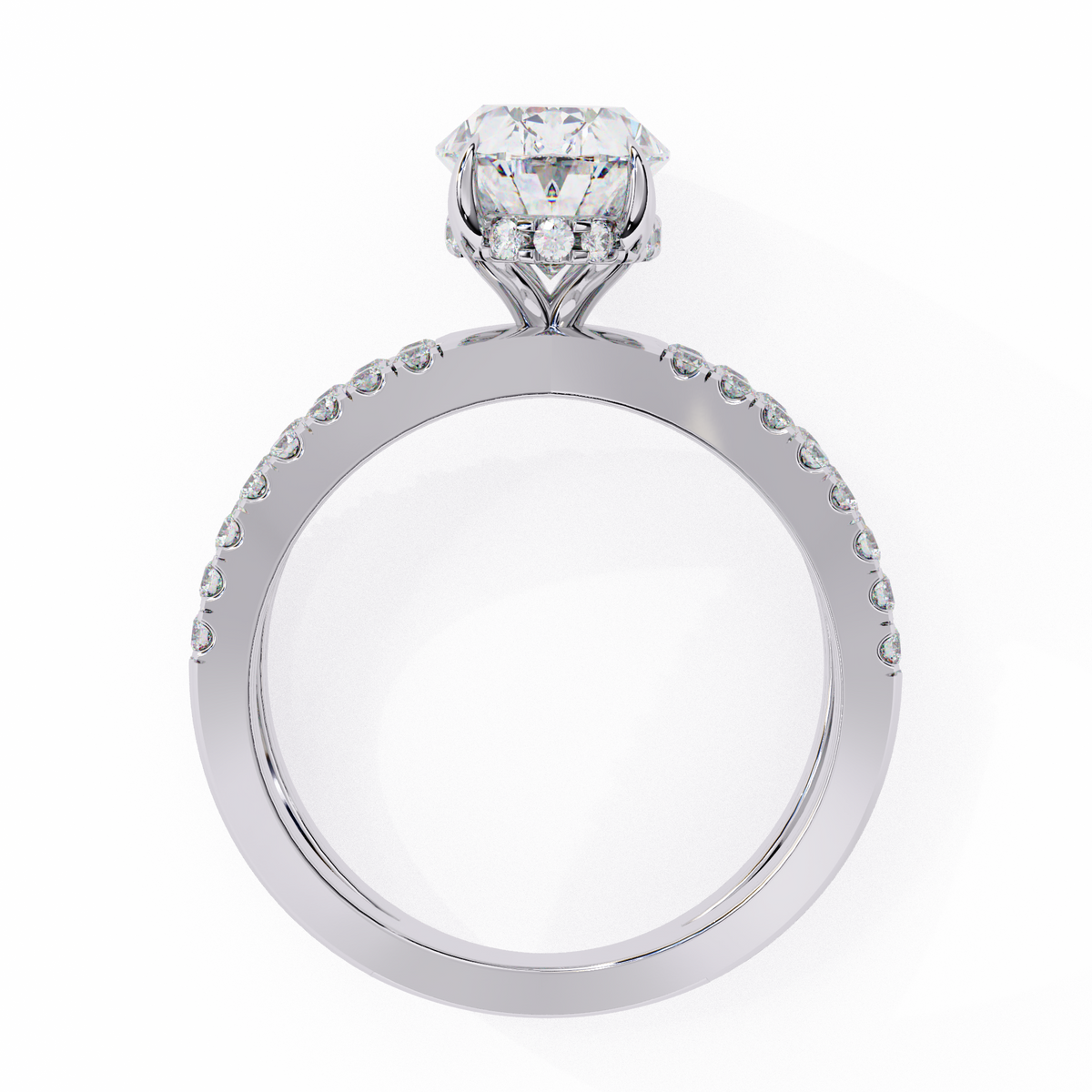 Silver ring with a diamond 
