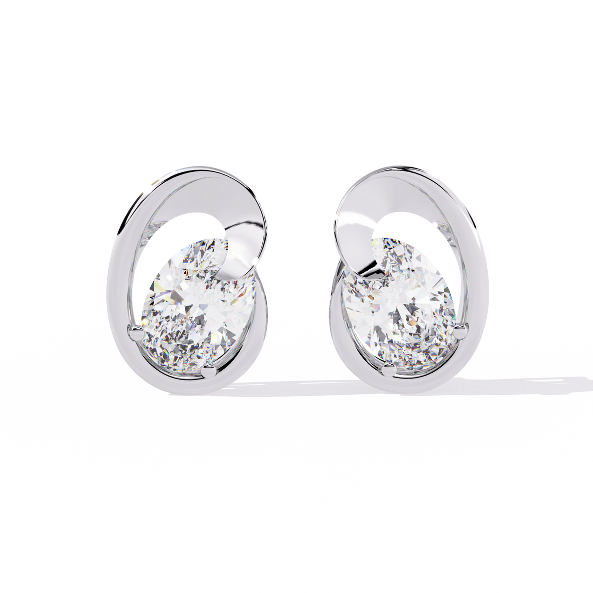 Stunning Oval Cut Moissanite Diamond Stud Earrings for Every Occasion - View 3