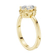 Modern Bezel Set Oval Moissanite Diamond Solitaire Engagement Ring - View 10