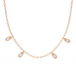 Oval Lab Grown Diamond Dangle Chain Necklace - View 9