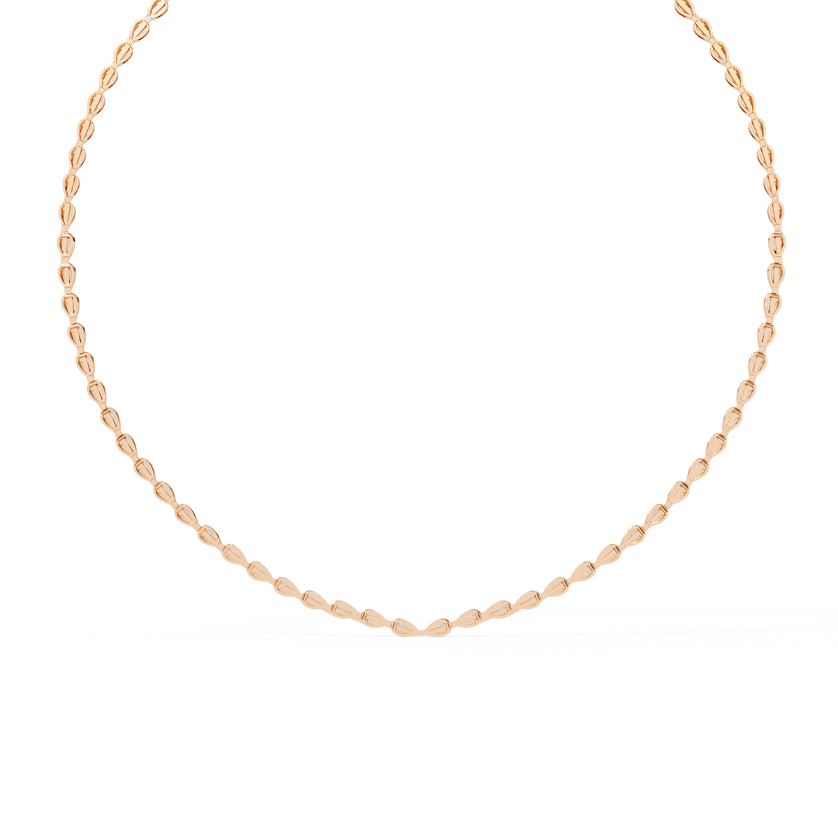 Pear Moissanite Diamond Tennis Necklace - View 9