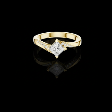 Princess Cut Moissanite Diamond Pave Accent Stones