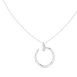 Spiral Hardware Pattern Statement Pendant with Round Moissanite Diamond - View 3