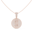 Men's Fully Iced Out Dollar Symbol Circle Charm Pendant with Moissanite Diamond - View 2
