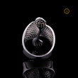 Round Cut Lab Grown Diamond Men's Organic Fluid Wave Full Pave Statement Band - View 3