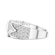 Round Cut Lab Grown Diamond Men's Geometric Arrowhead Statement Band - View 12
