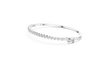 Slim Round Lab Diamond Hinged Bangle Bracelet for Women - View 6