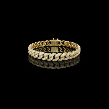 Round Cut Lab Diamond Miami Cuban Link Bracelet