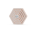 Symmetrical Layering Pendant with Round Lab Grown Diamond - View 2