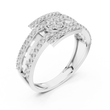 Round Cut Lab Grown Diamond Men's Round Medallion Double Pave Border Ring - View 6