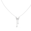 Butterfly Dangle Pendant with Pave Round Moissanite Diamond - View 3