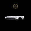 Pear Cut Lab Diamond Contemporary Bypass Bangle - View 2