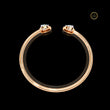 Pear Cut Lab Diamond Contemporary Bypass Bangle - View 5
