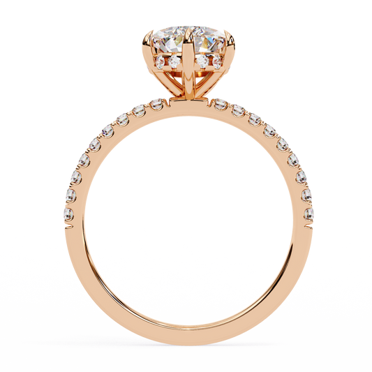 Pear Cut Lab Diamond Ring for Wedding Bridal Jewelry - View 2