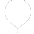 Pear Lab Grown Diamond V Drop Tennis Necklace - View 10