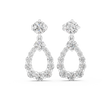 Open Teardrop Round Brilliant Cut Moissanite Diamond Drop Earrings Pear Shaped Halo - View 10