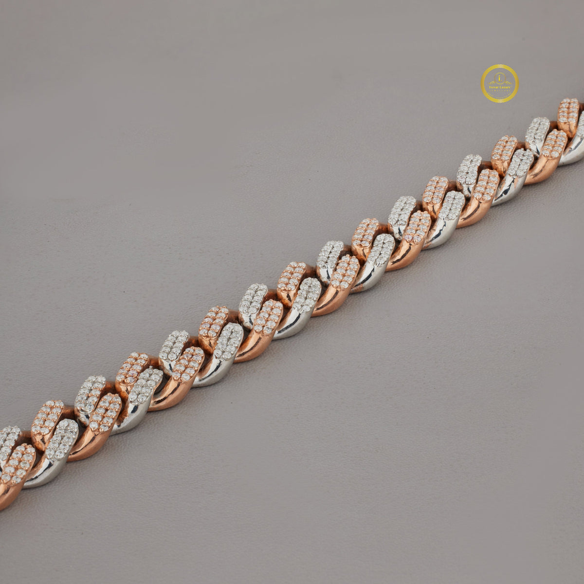 Personalized Rose Gold Moissanite Diamond Custom Bracelet by Ivevar - View 3