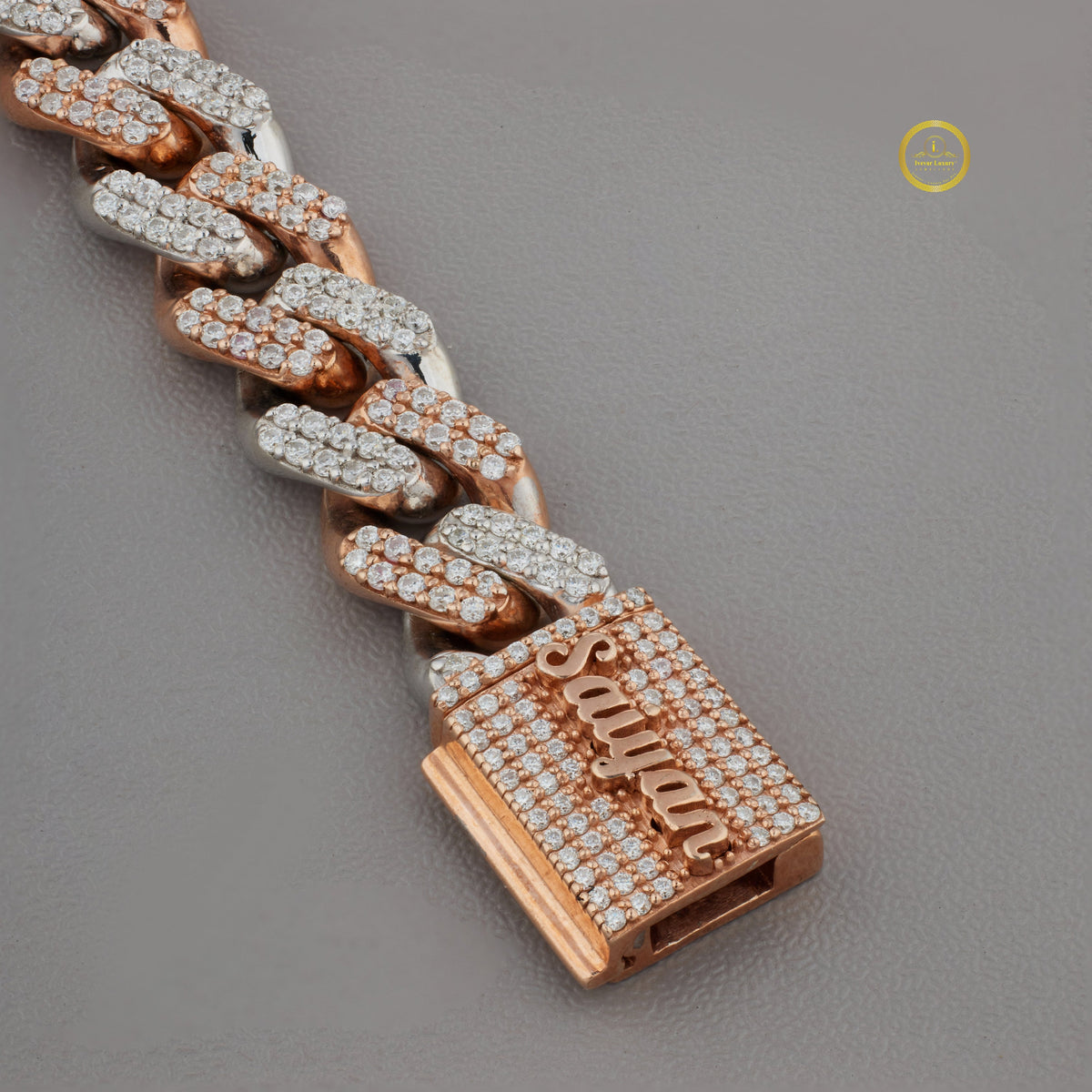 Personalized Rose Gold Moissanite Diamond Custom Bracelet by Ivevar - View 4