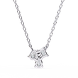 Asymmetric Emerald Oval Pear Cut Moissanite Diamond Cluster Pendant - View 10
